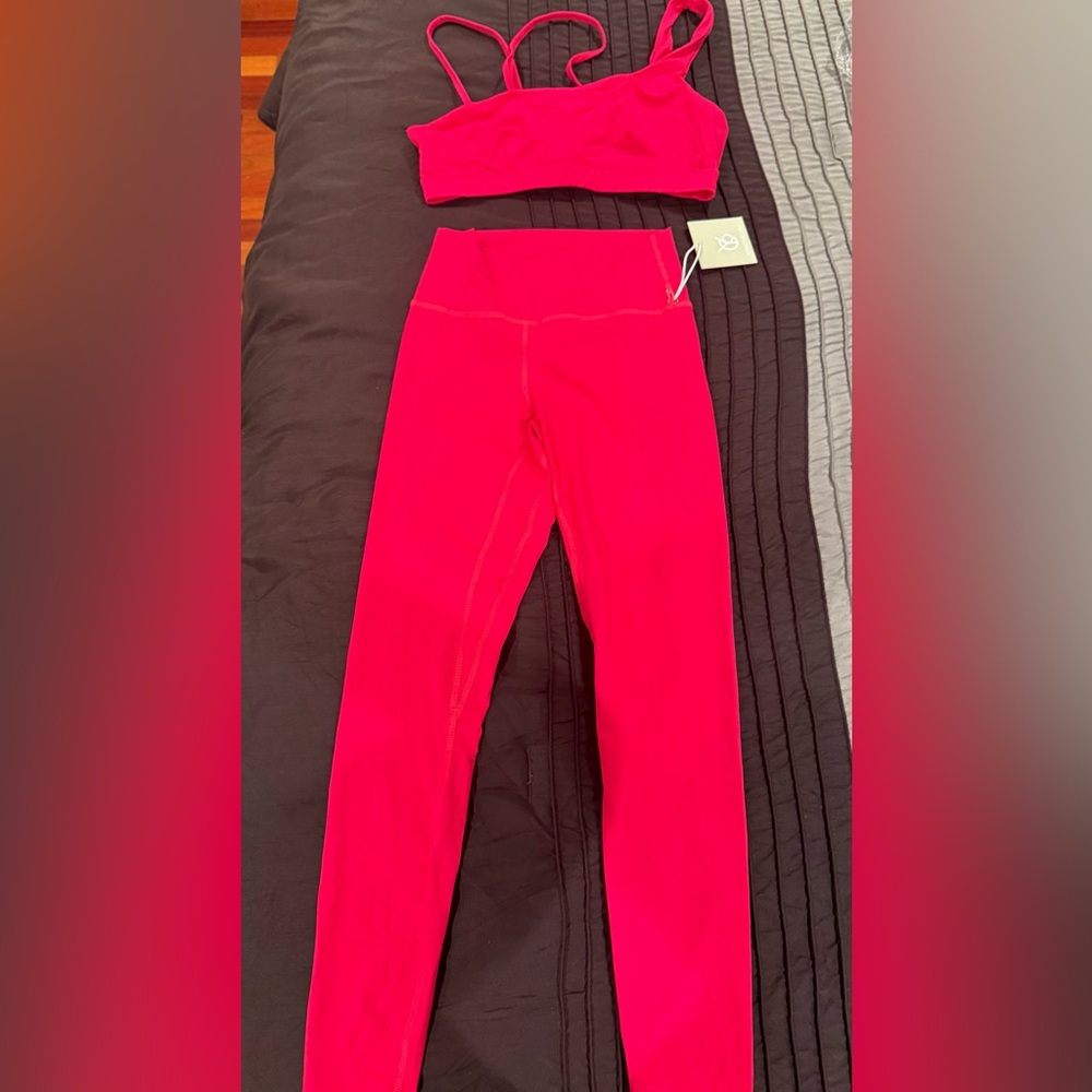 NWT Vibrant Pink bra top and Leggings